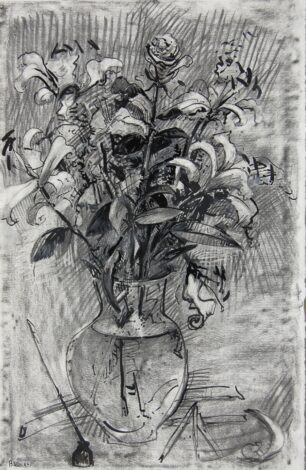 Seven Lillies and a Rose